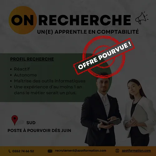 ODE pourvue - apprenti assistant comptable