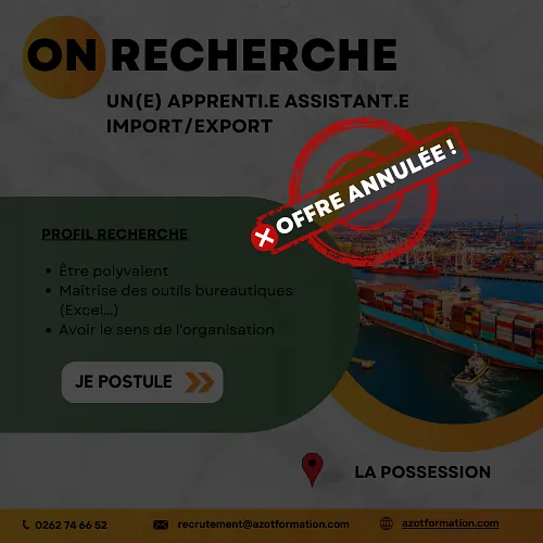 ODE - apprenti assistant import export